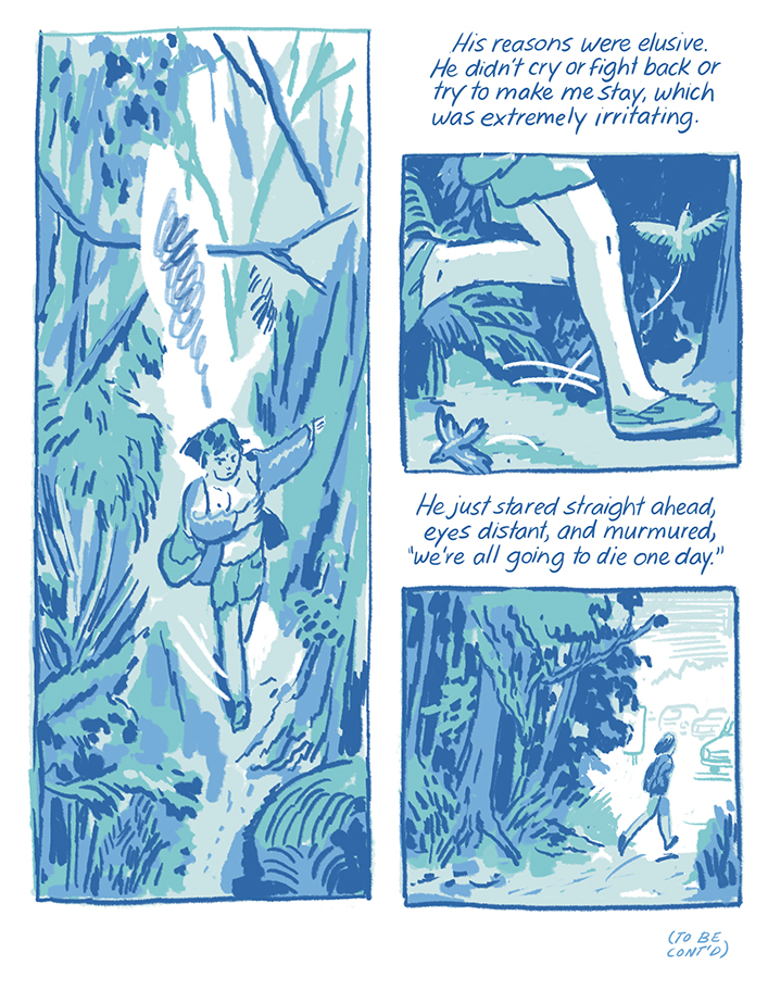 Early Stories Pt. 2: Body Pods Panel 10 by Jillian Tamaki for Hazlitt