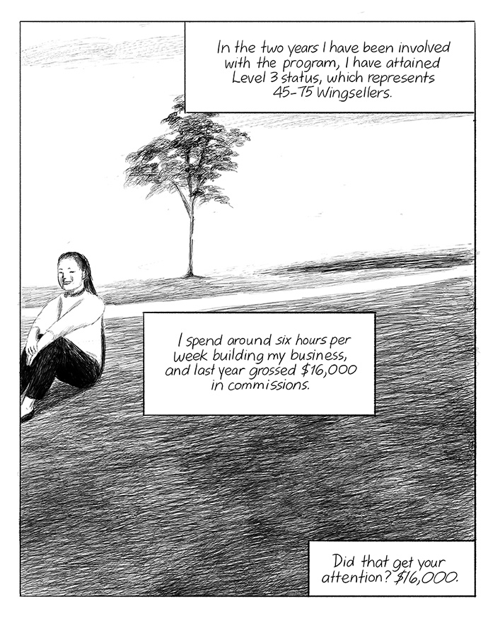 Panel 12 of The ClairFree System by Jillian Tamaki for Hazlitt