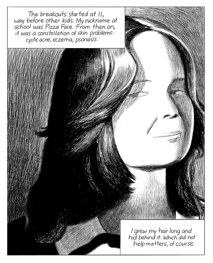 Panel 2 of The ClairFree System by Jillian Tamaki for Hazlitt