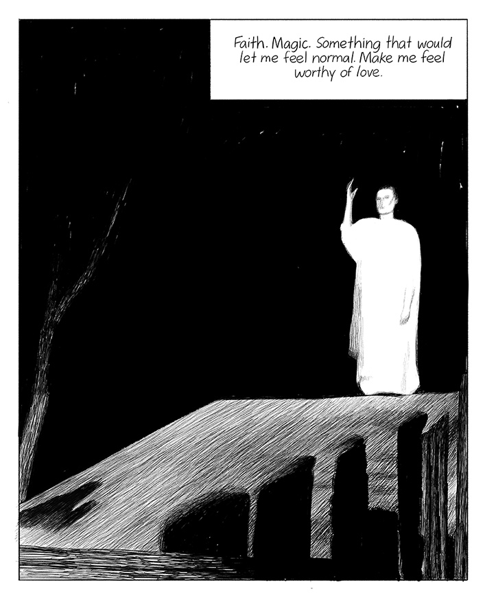 Panel 4 of The ClairFree System by Jillian Tamaki for Hazlitt