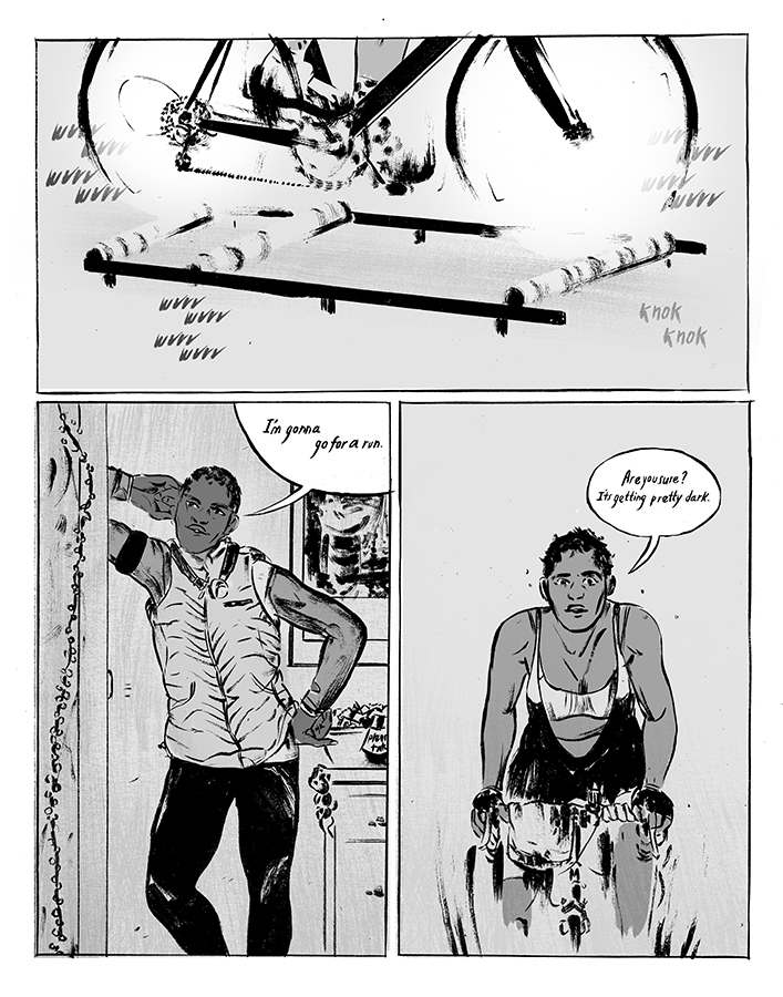 Country Darkness Part 1 Panel 2 by K.L. Ricks for Hazlitt