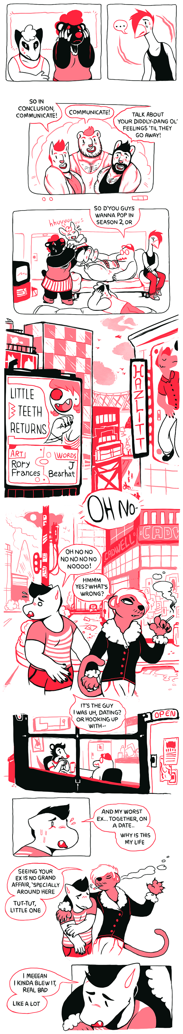 Little Teeth Returns Pt. 1 Panel 3 by Rory Frances and J Bearhat for Hazlitt