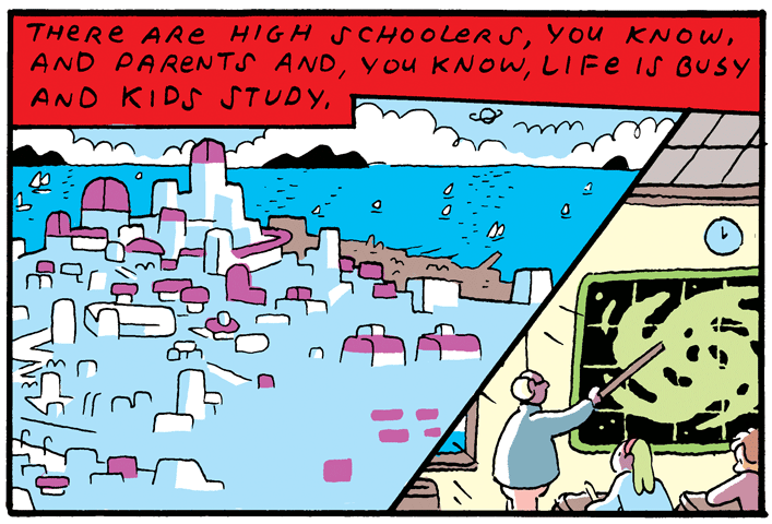 Liquid Planet Battle Part 8, A comic by Ryan Cecil Smith for Hazlitt