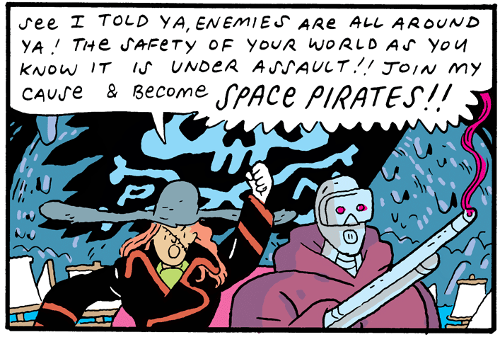 Liquid Planet Battle Part 8, A comic by Ryan Cecil Smith for Hazlitt