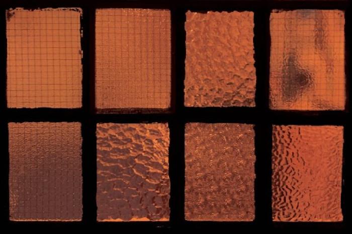 different panes of glass