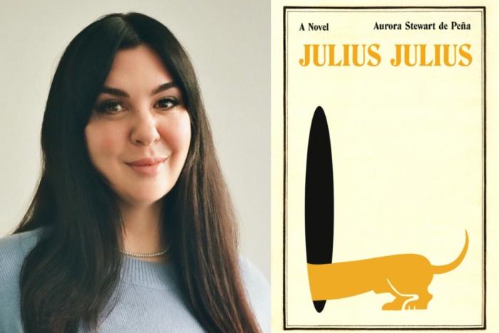 the author and an image of the cover of her novel 