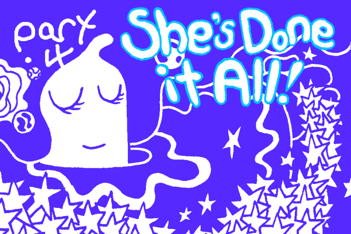 Banner for She's Done it All Part 4 by Benjamin Urkowitz for Hazlitt