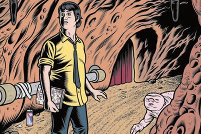 | Image from Charles Burns's latest graphic novel, The Hive.