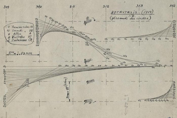 ||A musical score by composer Iannis Xenakis