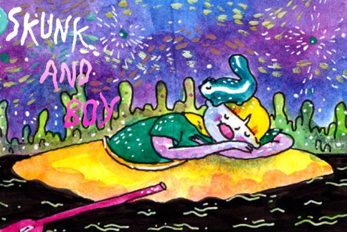 Banner for Skunk and Boy by Becca Tobin for Hazlitt Magazine