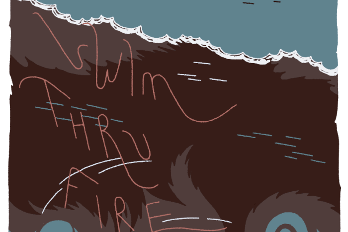 Banner for Swim Thru Fire by Annie Mok and Sophia Foster-Domino for Hazlitt